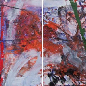 Tescani II, 2017, mixed technique on canvas, 2 x 60 x 4 cm